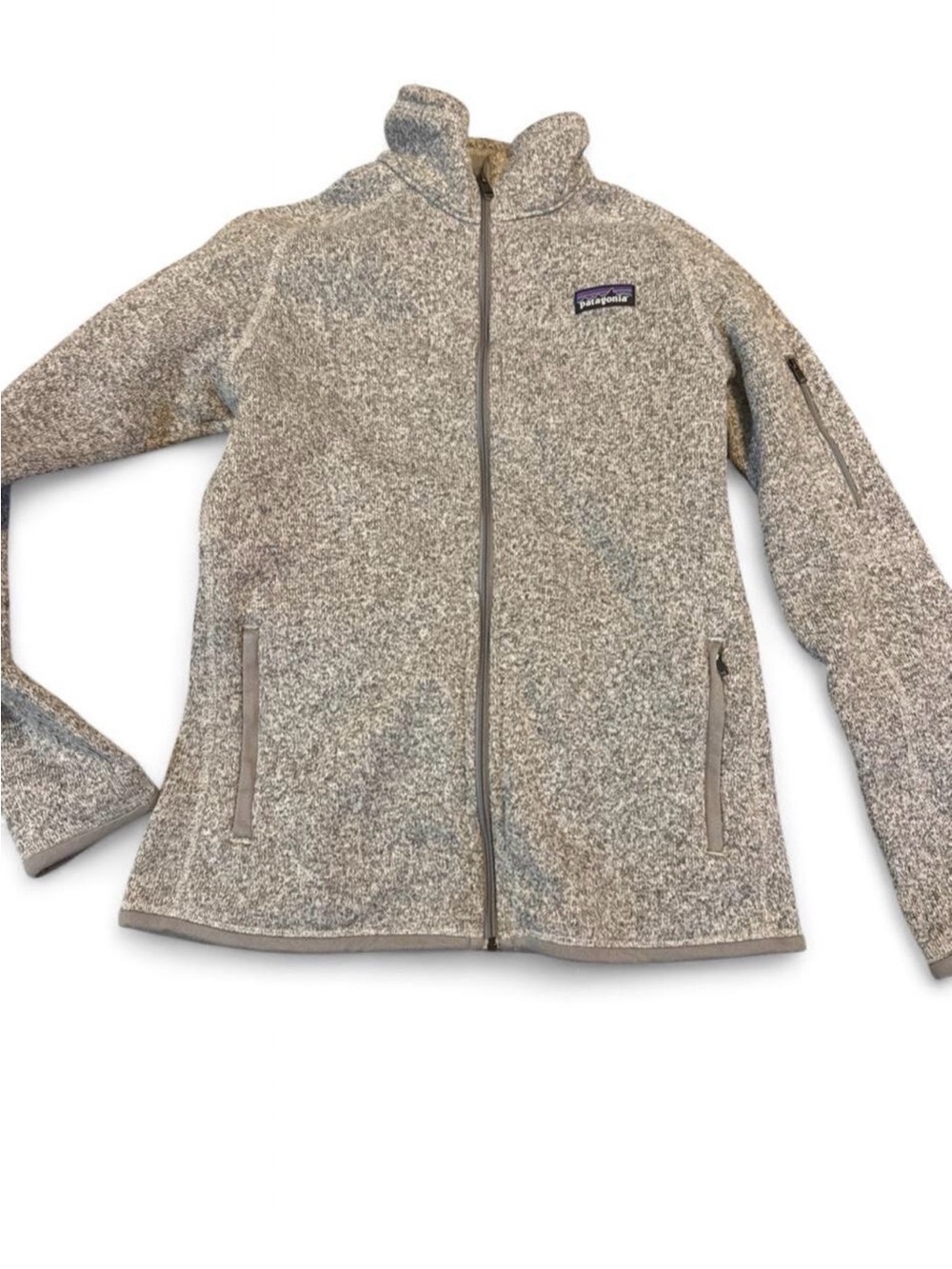 Patagonia Women’s Heathered gray /Taupe Full-Zip Fleece Jacket